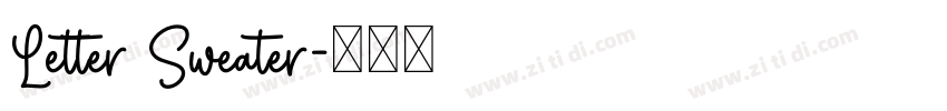Letter Sweater字体转换